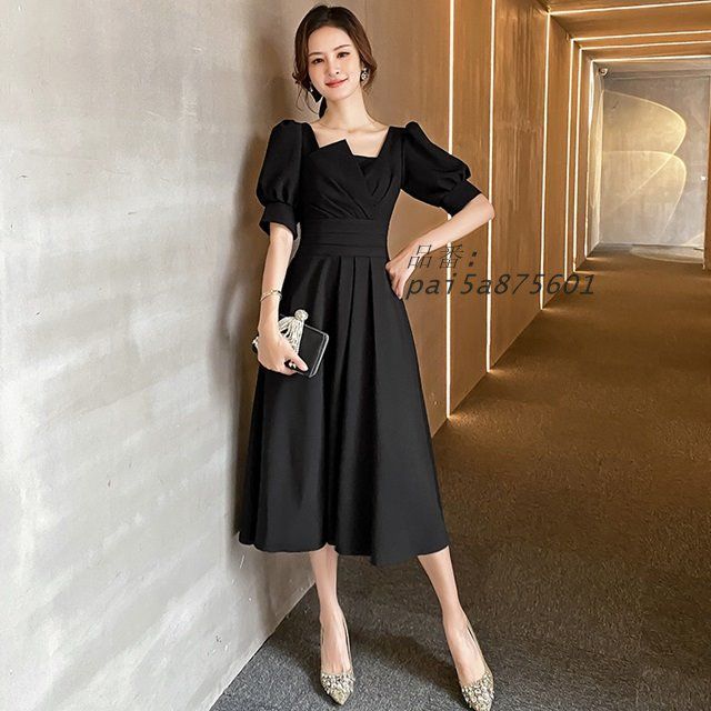 パーティードレス ロング 袖あり パーティードレス 大きいサイズ 3L ミモレ丈 結婚式 結婚式お呼ばれドレス 演奏会 4L ロングドレス ドレス 結婚式 ワンピース pai5a875601