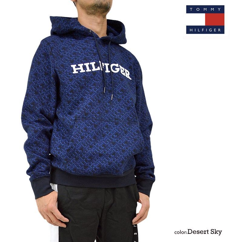 TOMMY HILFIGER トミー AOPモノグラムフーディー パーカ 海外限定