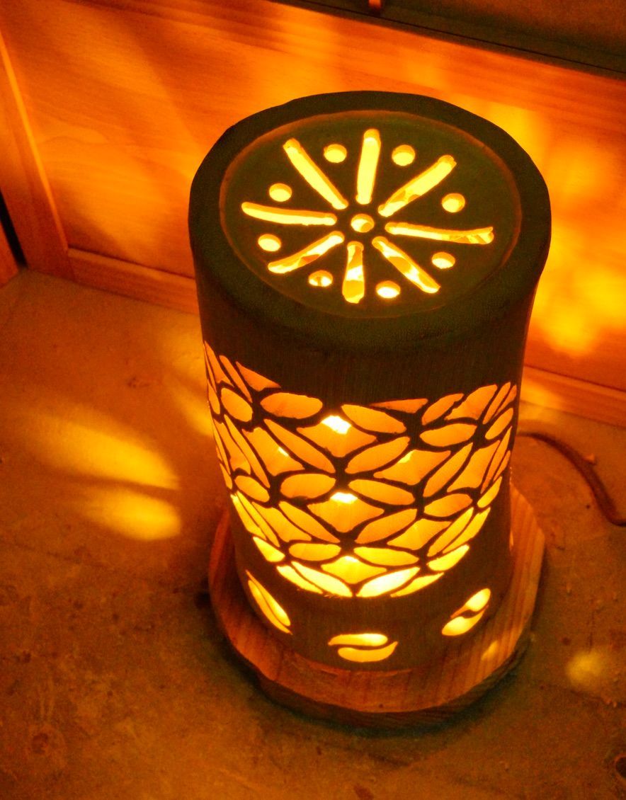 ◇全面彫◇竹灯り・竹あかり・竹灯籠 ショップ ～～ 癒しの灯り ☆花火