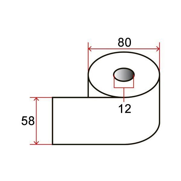 まとめ TANOSEE感熱レジロール紙 ノーマル保存 幅58×直径80mm×長さ80m 厚み約0.062mm 芯内径12mm 1パック 5巻 ×5セット WWW_SKLAD-KIRPICHA_RU