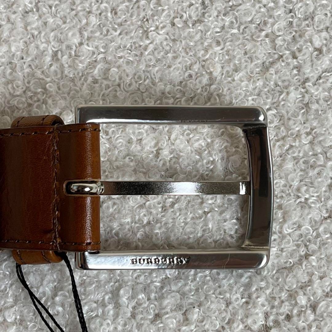 美品　バーバリー　ベルト　レザー　ノバチェック　茶　ブラウン 新品未使用 BURBERRY ベルト レザー ノバチェック ブラウン