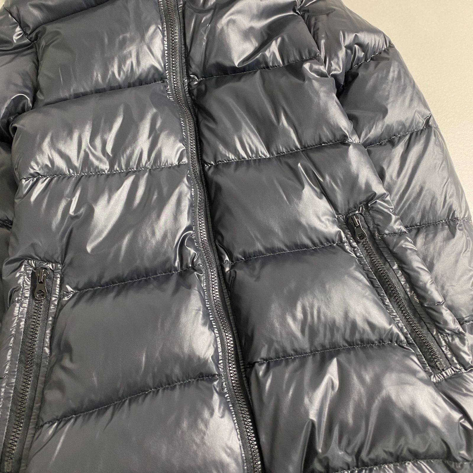 デュベティカ ダウンコート フォックスファー 2way ダークグレー 38