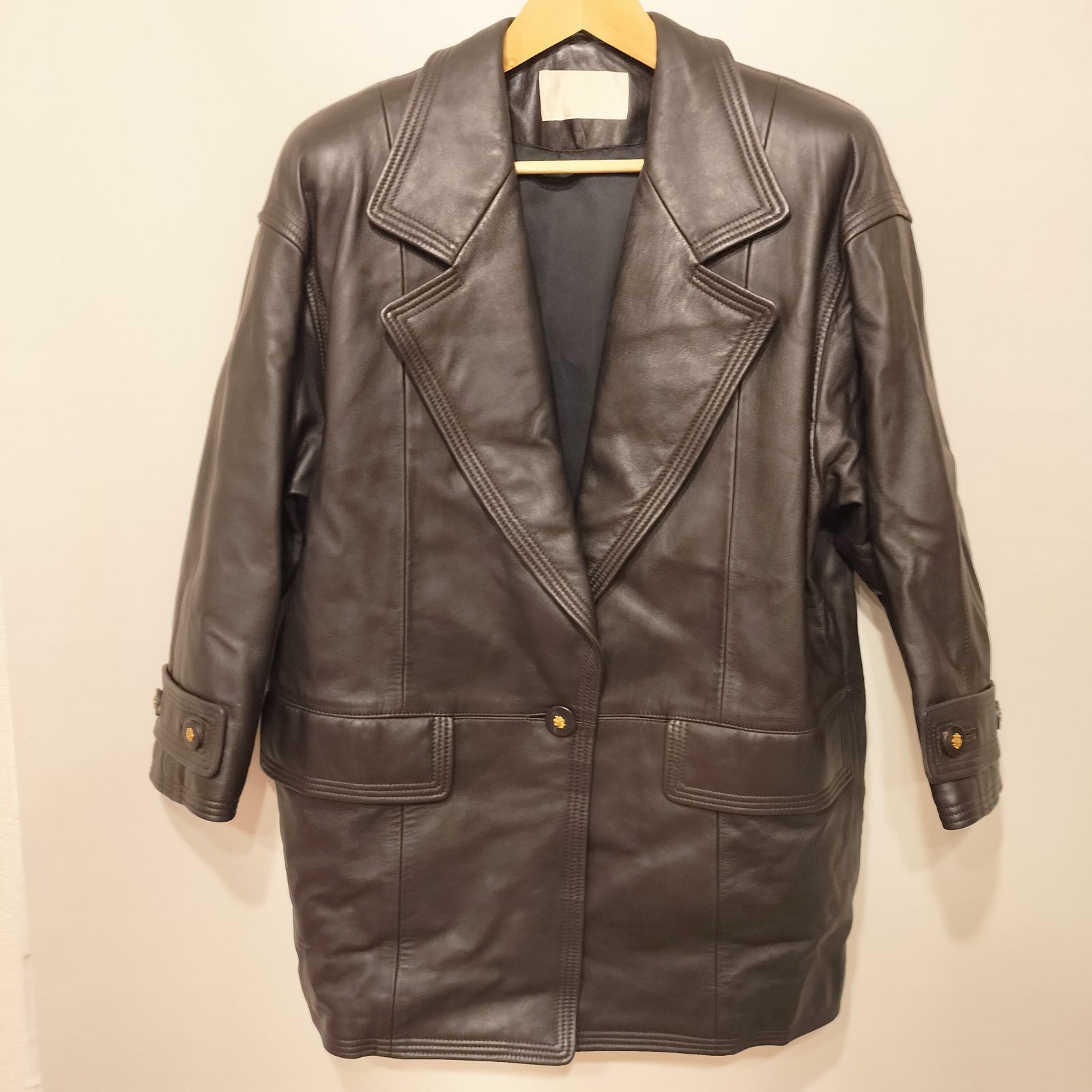 Z1236 【美品】CORDIER コルディア 羊革 ジャケット 黒 レディース 