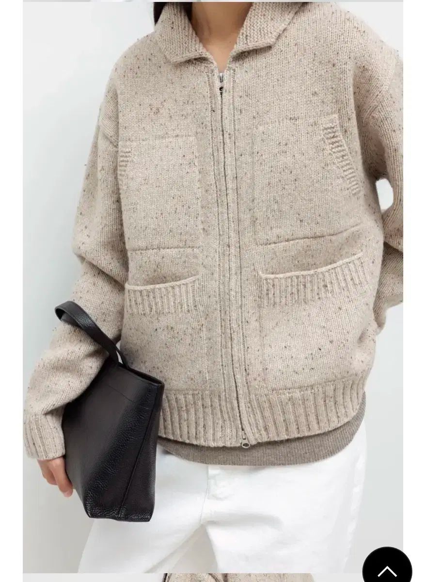 ネセサリー ncssry 4ポケット ニット ジップアップ カーディガン