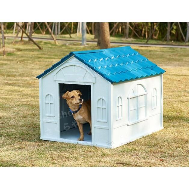 人気推薦◆実用 水洗い 犬小屋 屋外 ドッグハウス ペットハウス 腐食しない プラスチック製 三角屋根 大型犬 中型犬 雨よけ 耐久性