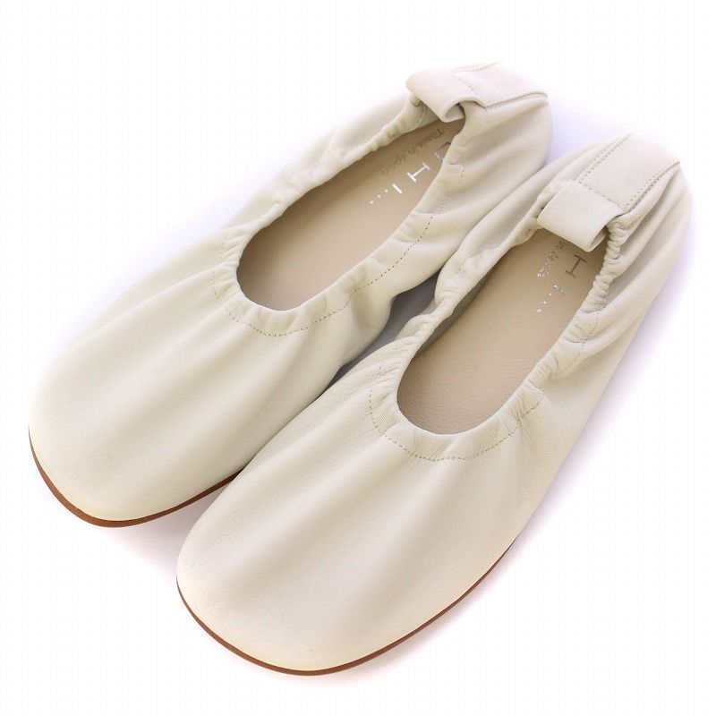 モヒ MOHI ギャザーバレエシューズ パンプス フラット フェイク