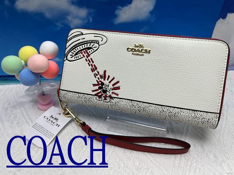 COACH 長財布 コーチ 財布 Disney  Keith Haring ディズニー  キースヘリング コラボ ミッキーマウス プレゼント   贈り物 吉日 ギフト 新品未使用 ブランド ブランド  財布 レディース A171 C7800 14