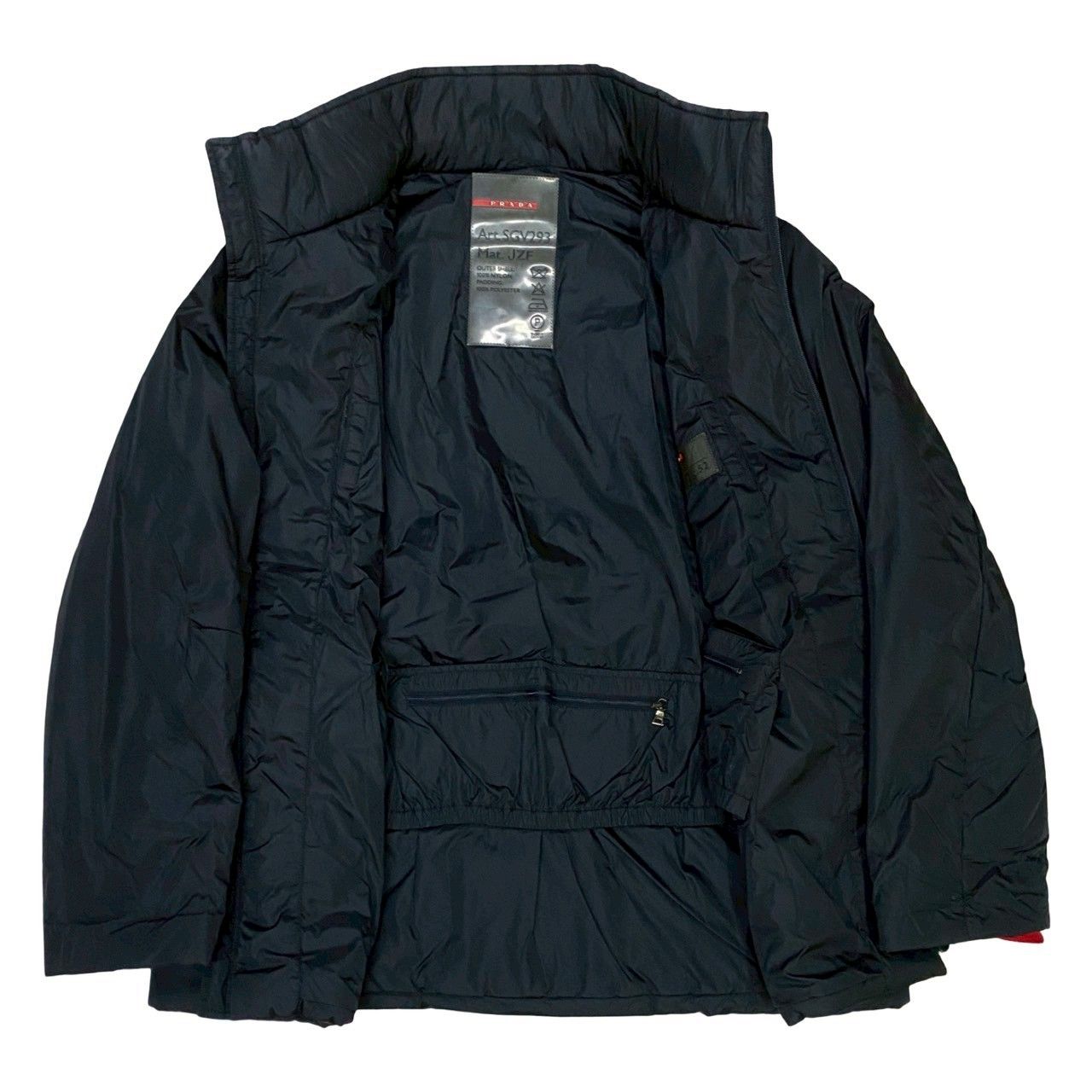 極 美品 PRADA プラダ プラダスポーツ ロゴ ジップ ナイロン