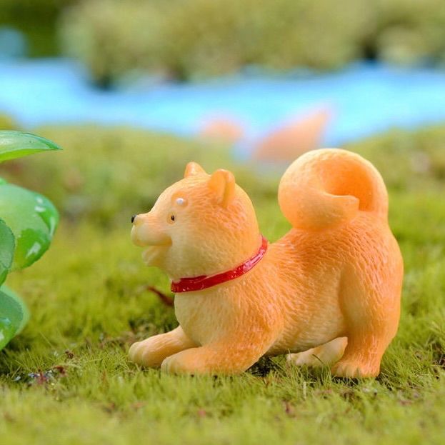 5点セット】かわいい犬 柴犬 ミニ動物フィギュア 可愛い 動物 園芸