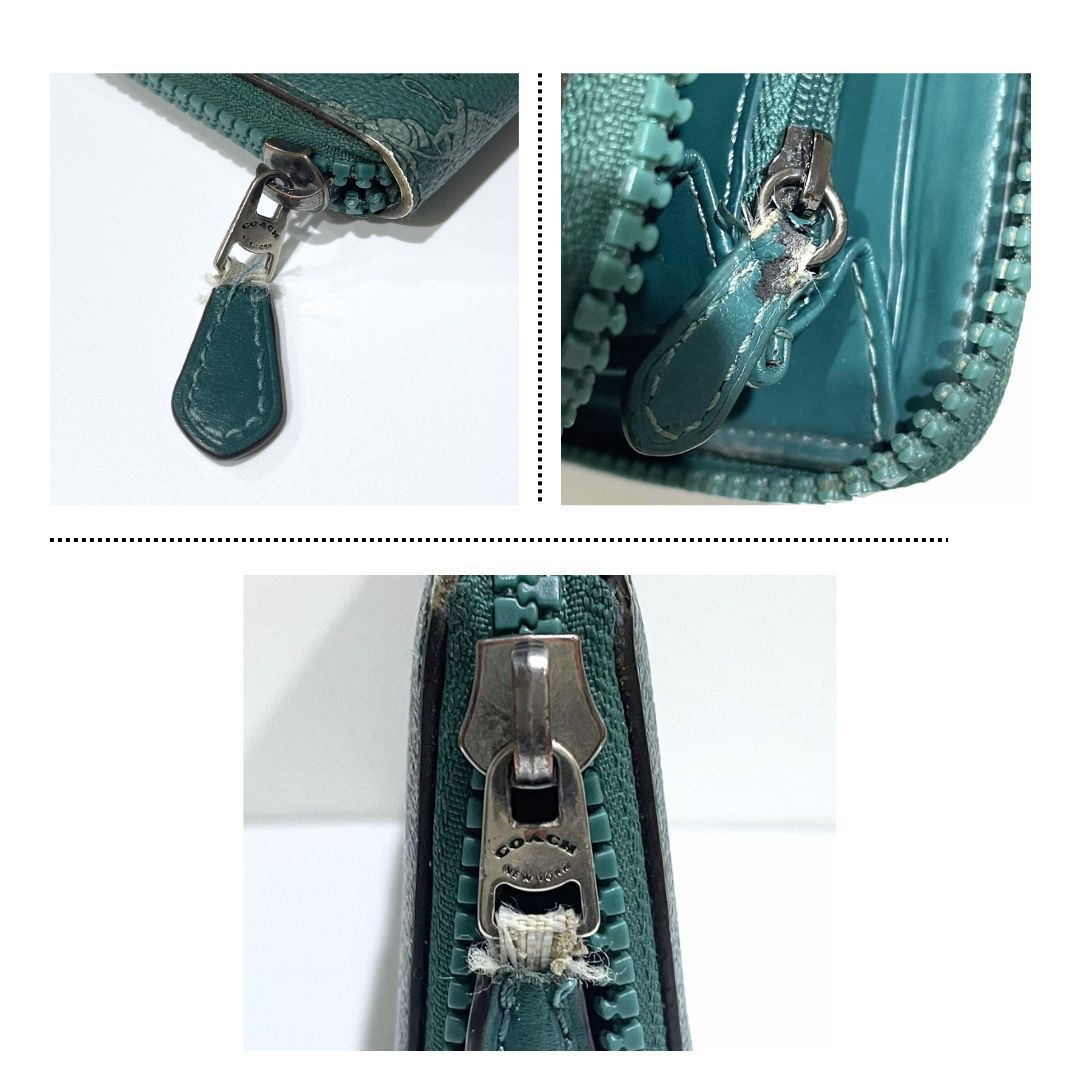 コーチ 長財布 馬車 グリーン COACH コーチ 財布 長財布 グリーン 緑