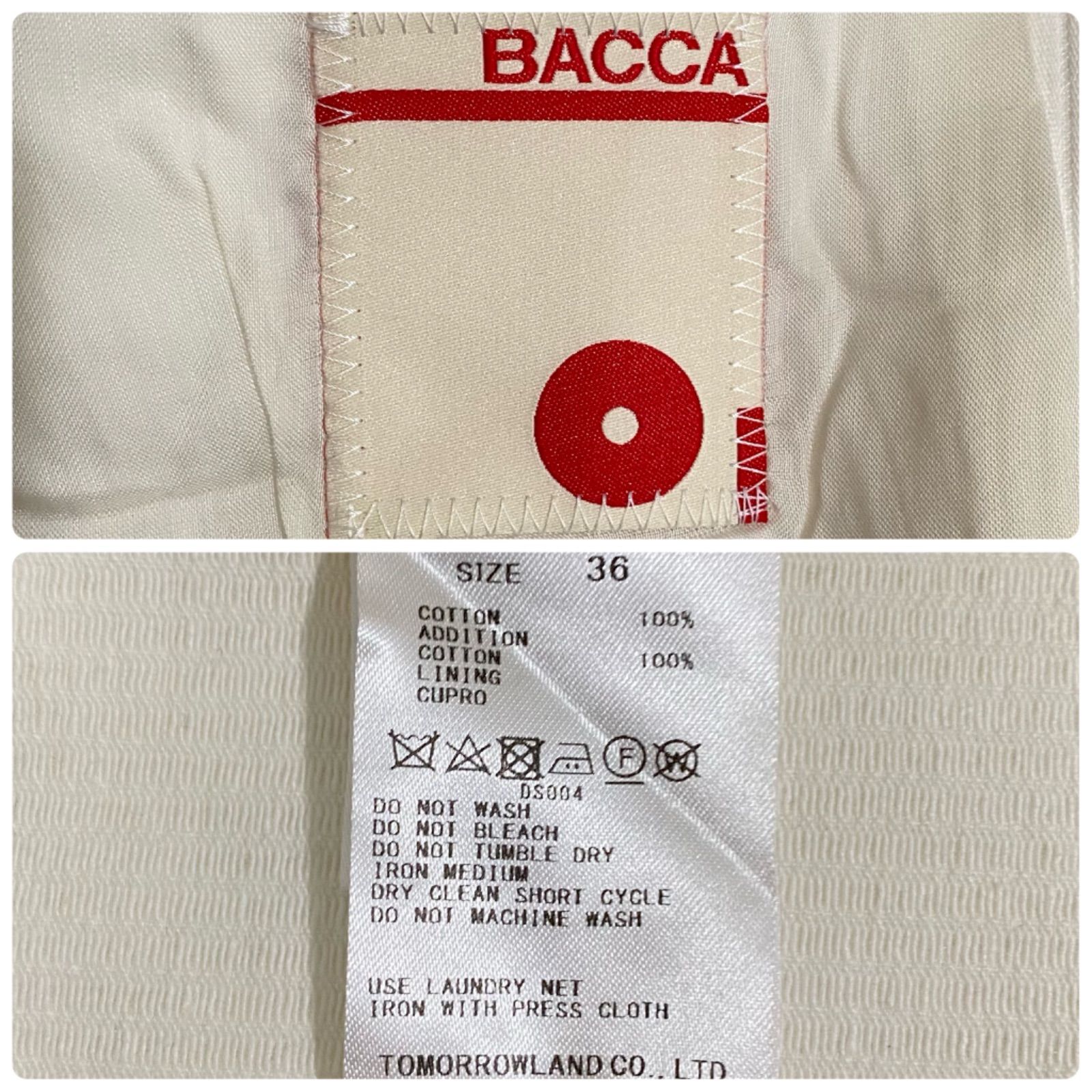 BACCA バッカ ジャケット 36サイズ 恥ずかしく