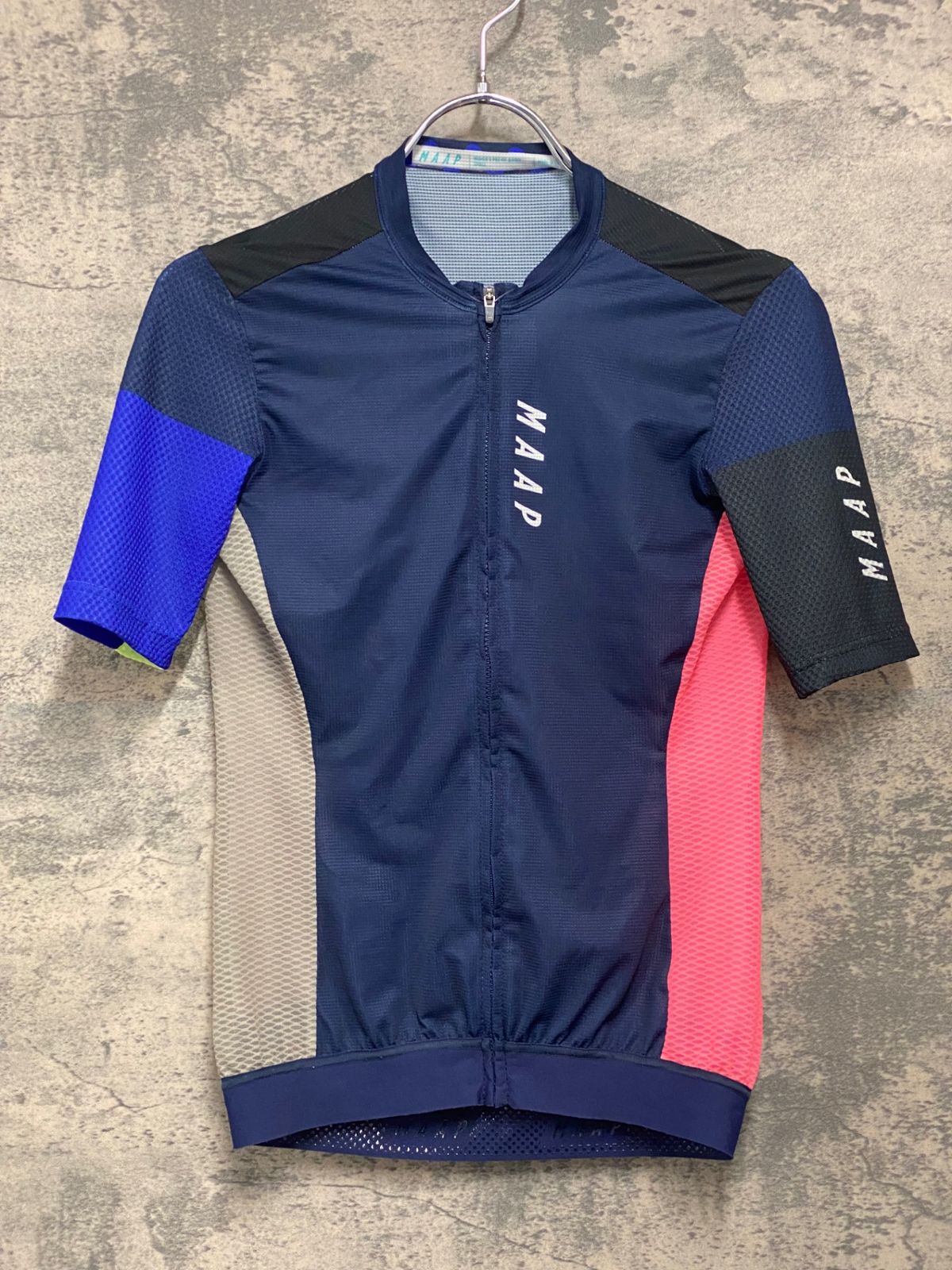 JA389 マープ MAAP WOMEN S PRO FIT JERSEY 半袖 サイクルジャージ 紺 黒 S レディース