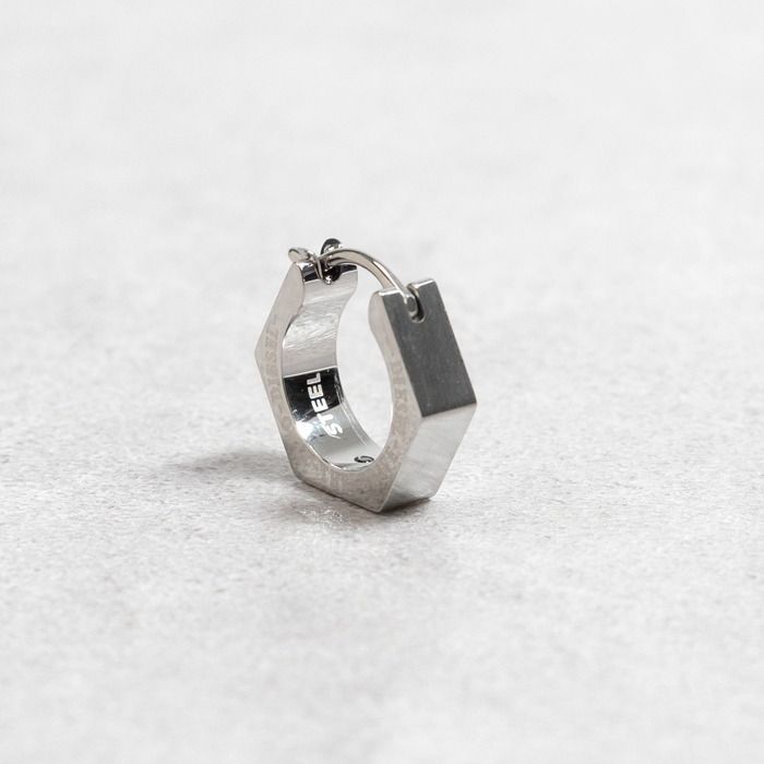 DIESEL ディーゼル　ピアス　DX1345040 片耳　箱袋付き DIESEL 【BOX付属】DIESEL ディーゼル シングル フープ ピアス