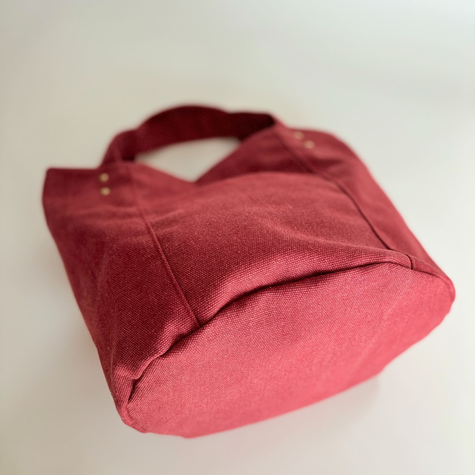 ハンドメイド、トートバック、帆布、オーバル、バケツ型、 オーバルトートバッグ ハンドメイド 帆布 バケツバッグ 楕円底