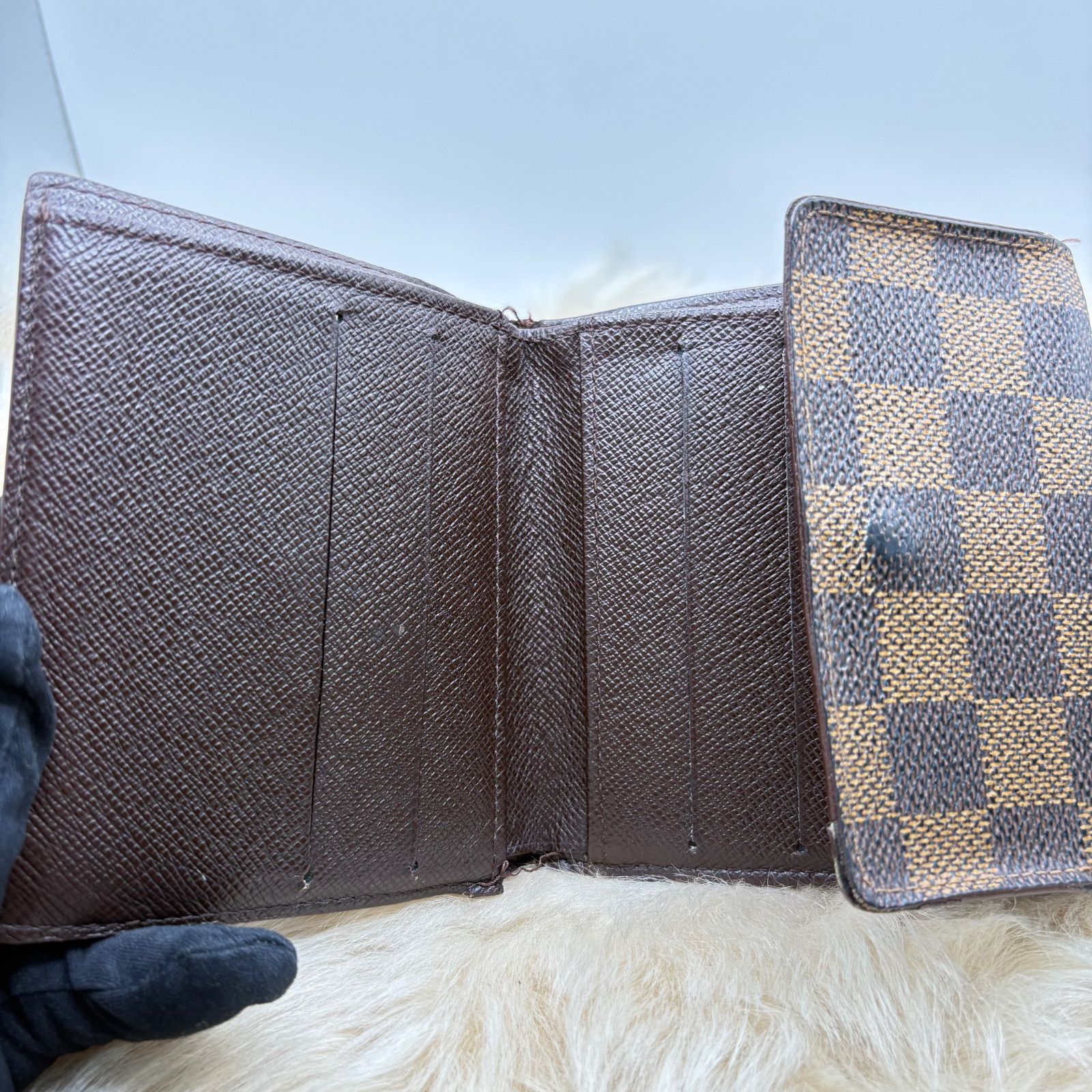 ルイヴィトン ダミエ ポルトモネ ビエ カルトクレディ 財布 三