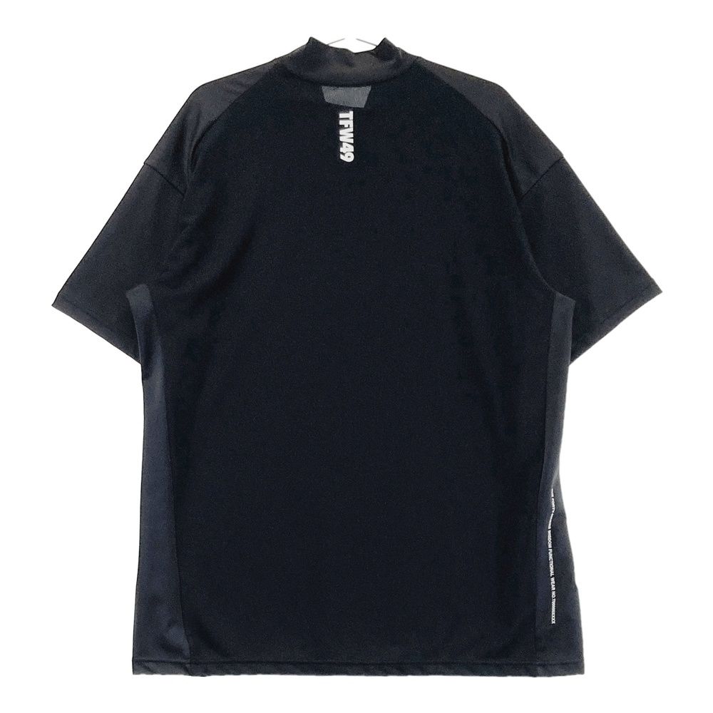 サイズ XL TFW49 ティーエフダブリューフォーティーナイン RELAX MOCK NECK T 半袖モックネックTシャツ ブラック系 240101538364 ゴルフウェア メンズ ストスト
