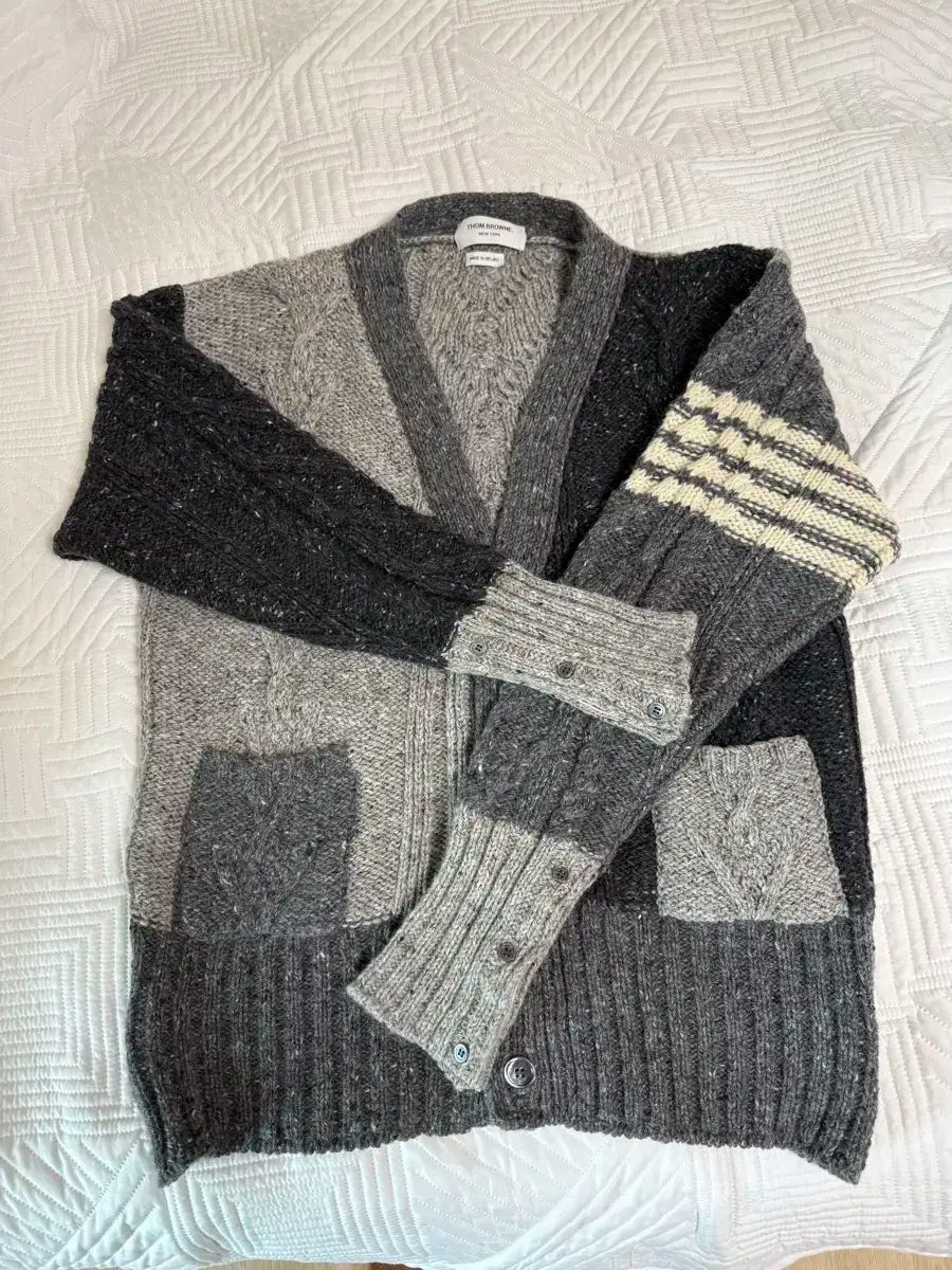 Thom Browne トム ブラウン 楽しい ミックス ケーブル カーディガン