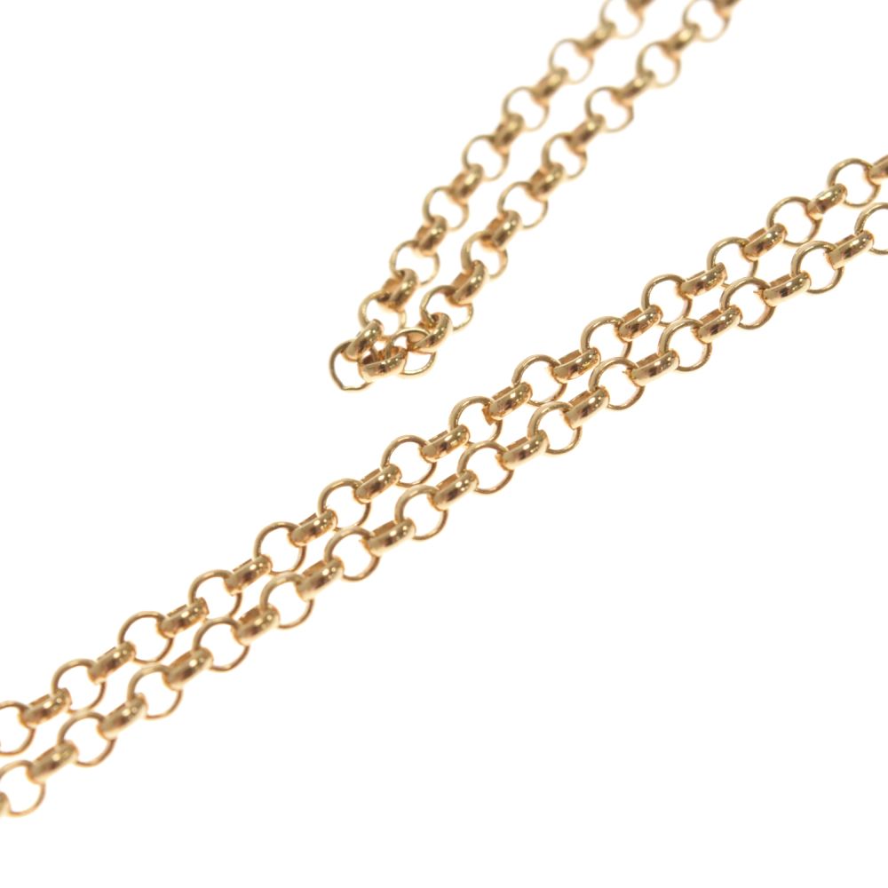 クロムハーツ 22K NECKCHAIN R18/ロールチェーン18inch ゴールド