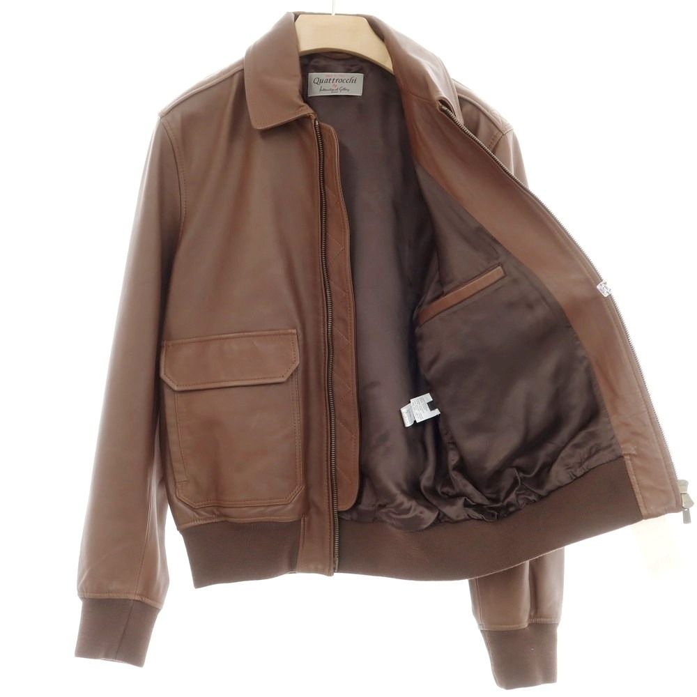 中古】クアトロッキ quattrocchi A-2 ラムレザー フライト