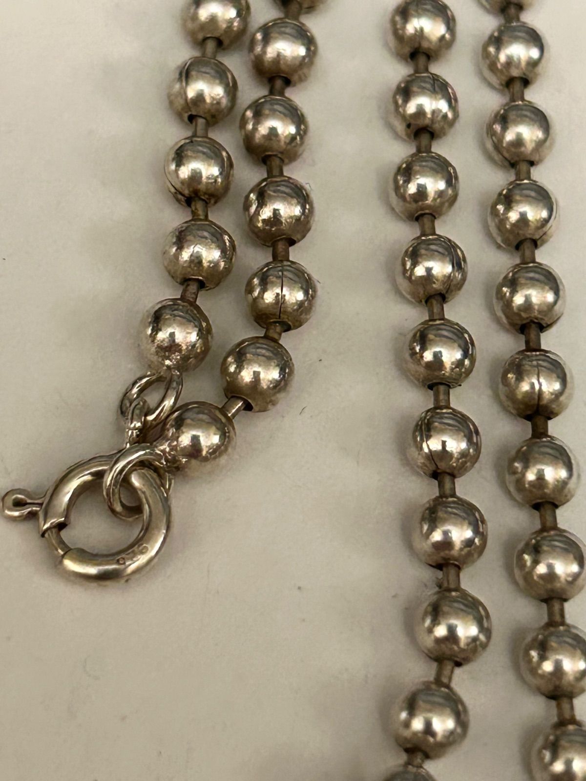 80年代MEXICO製ヴィンテージSILVER925FATボールネックチェーン