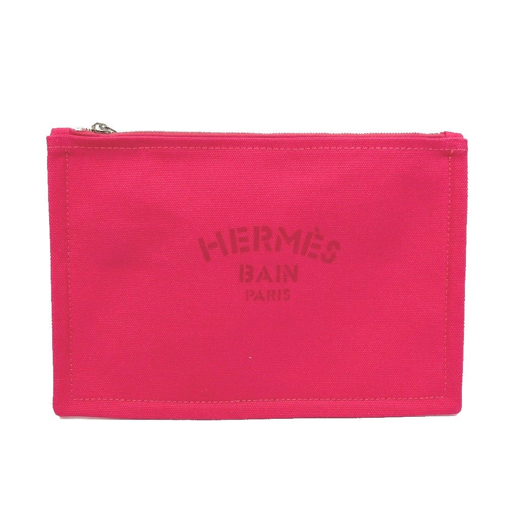 エルメス HERMES ドーヴィルパース レッド キャンバス ユニ