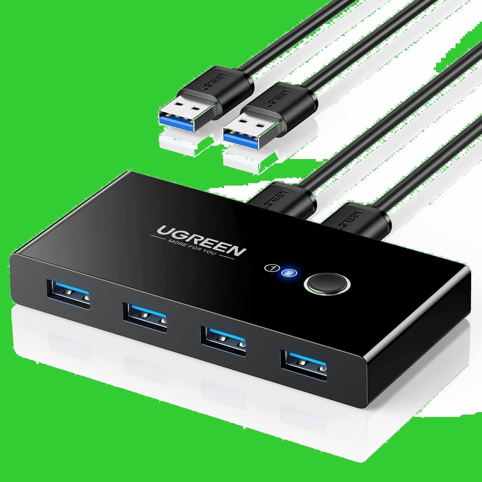 【人気商品】切替器 3.0 高速転送 USB 切り替え PC2台用 プリンタ マウス キーボード UGREEN ハブなどを切替 手動切替器 ...