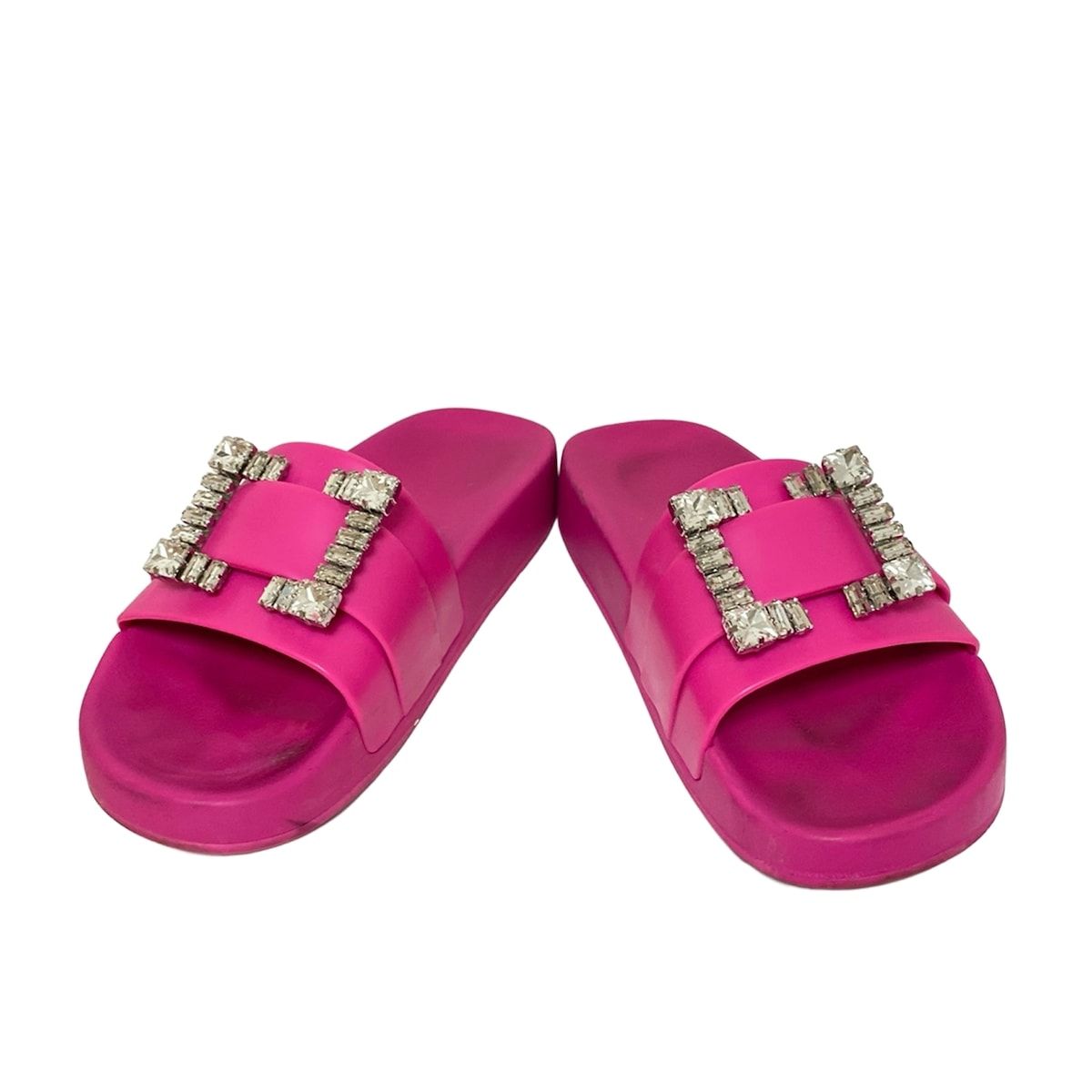 sergio rossi セルジオロッシ サンダル 37 レディース - ピンク ビジュー