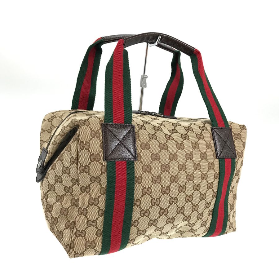 グッチ GUCCI GGスプリーム 235135 ベージュ キャンバス ボストン