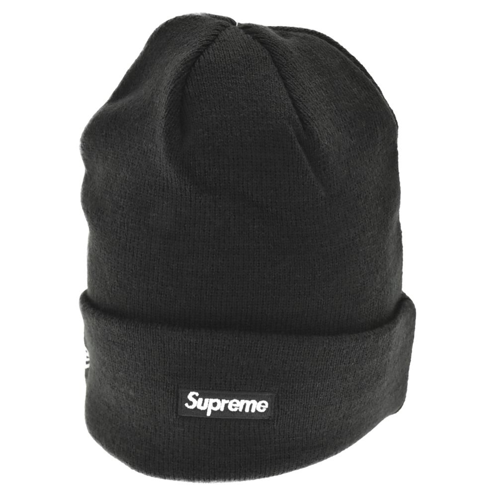 売上特価supreme Sロゴニット帽　シール付き 帽子
