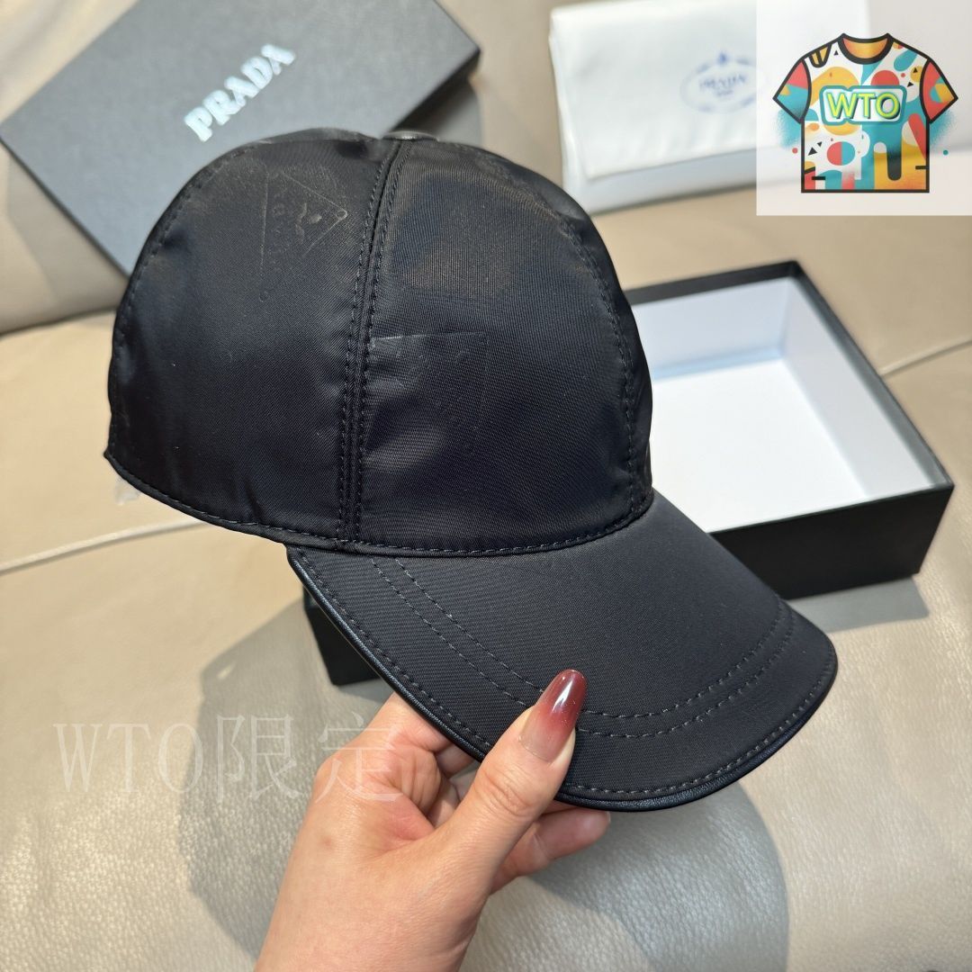 PRADA フェルトベースボールキャップ ネイビー フェルト ベースボールキャップ | PRADA