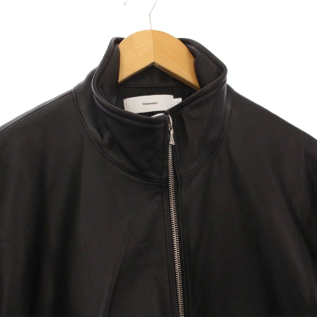 美品　最終値下げ　Graphpaper レザー スタジャン ブラック　サイズ2 美品 最終値下げ Graphpaper レザー スタジャン ブラック サイズ2
