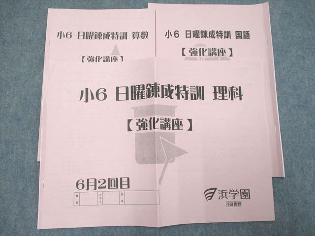 軽量+ストレッチ性+吸水速乾 浜学園 小6 日曜錬成特訓 国語、算数