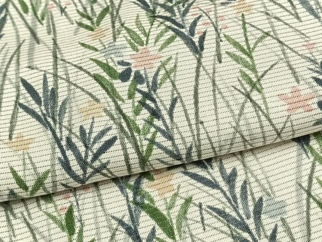 平和屋着物▽訪問着　無双　紗袷　紗×絽　手描き　草花文　正絹　逸品　AAAW7885fy 平和屋着物▽訪問着 無双 紗袷 紗×絽 手描き 草花文 正絹 逸品