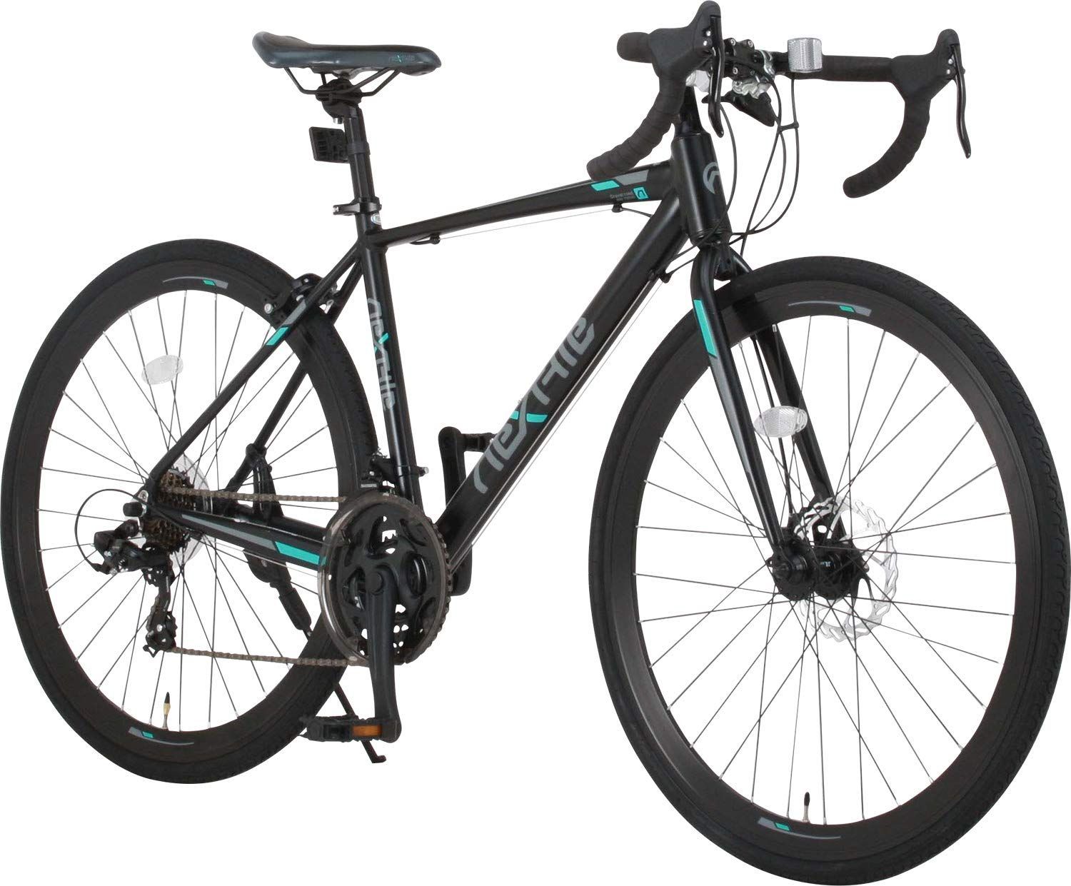 人気商品 ディスクブレーキ 21段変速 700C アルミフレーム 自転車 マットブラック ロードバイク RNX-7021-DC ホワイト NEXTYLE ネクスタイル