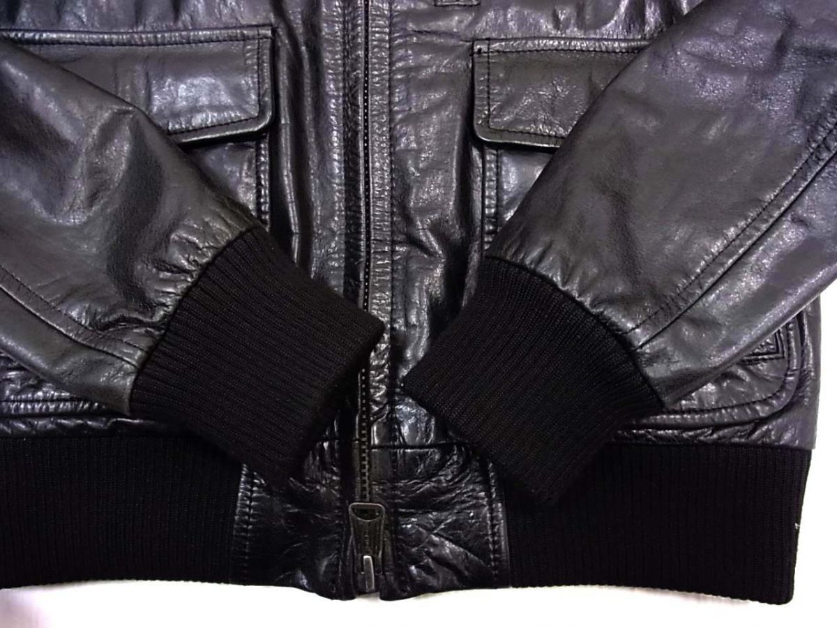 ◇SHIPS JET BLUE シップス レザージャケット A-2 牛革 メンズ L