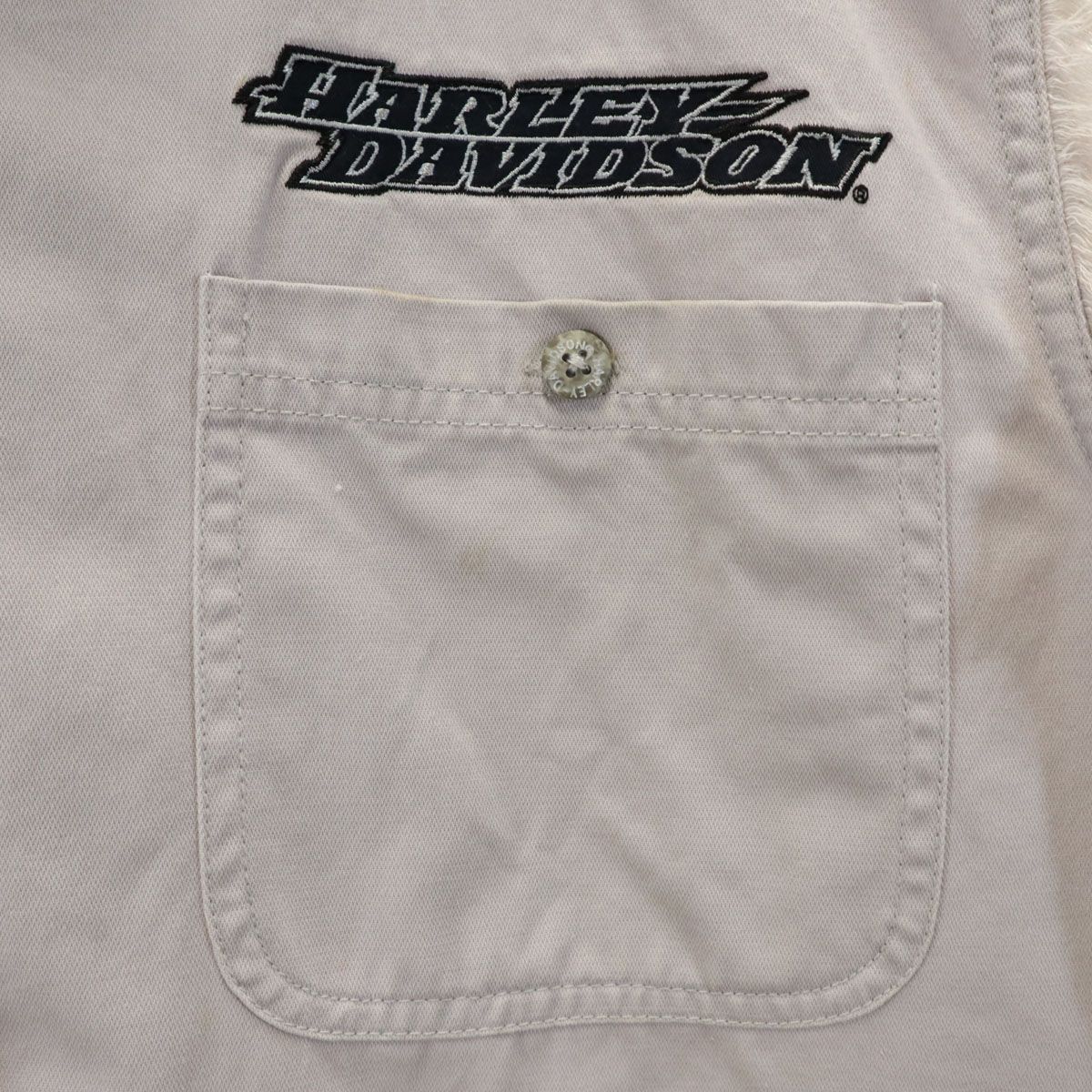 HARLEY DAVIDSON ハーレーダビッドソン バックロゴ刺繍 ベスト L 