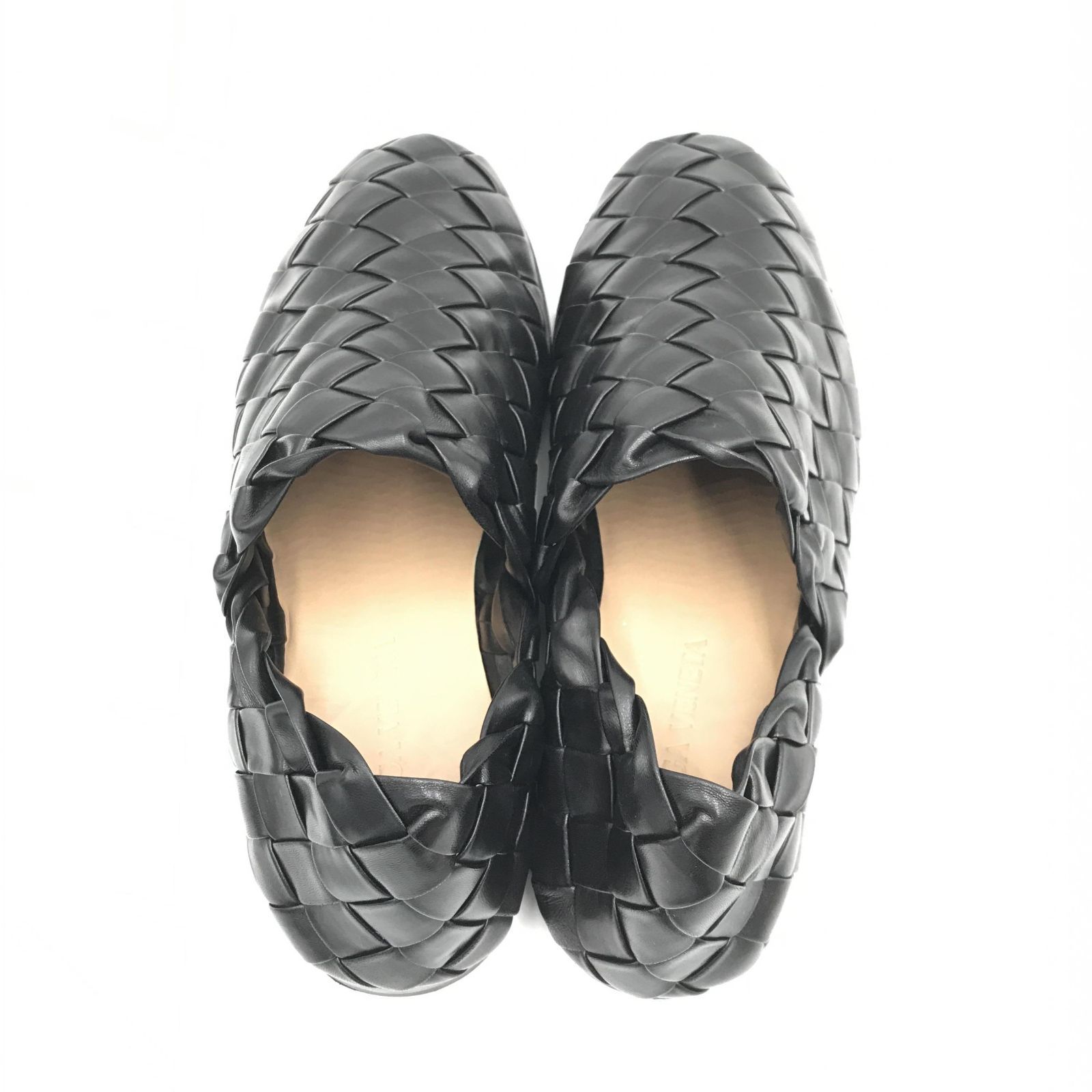 BOTTEGA VENETA ボッテガ イントレチャート スリッポン ブラック