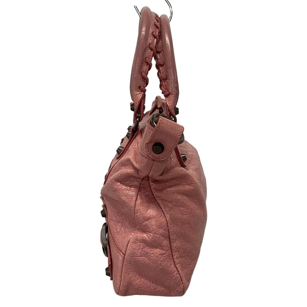 美品 LARA BOHINC ハンドバッグ ララボーヒンク レザー プレート