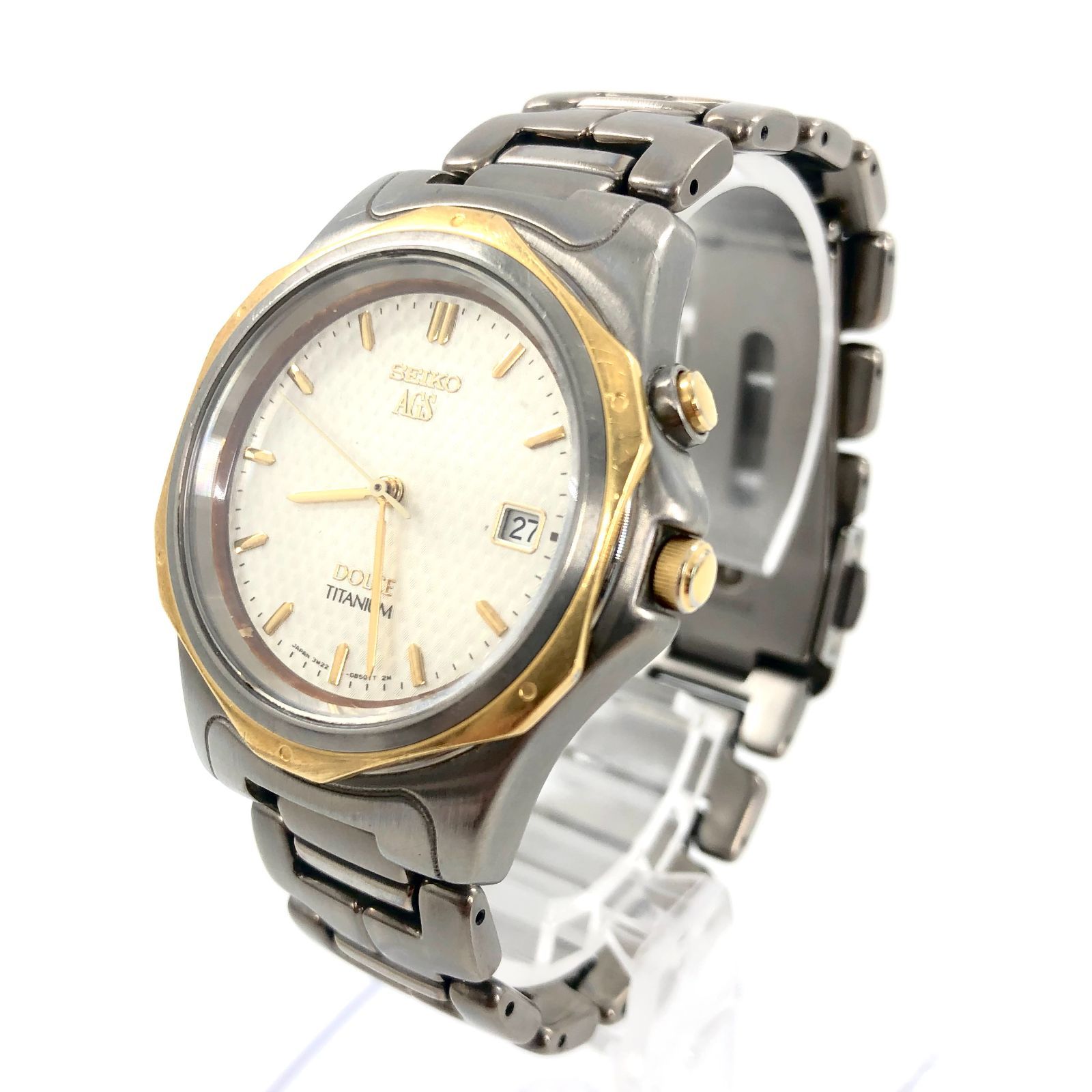 SEIKO DOLCE 3M22−0A70 18kt 時計 SEIKO セイコー DOLCE ドルチェ チタン/18KT/AT 3M22-0A70