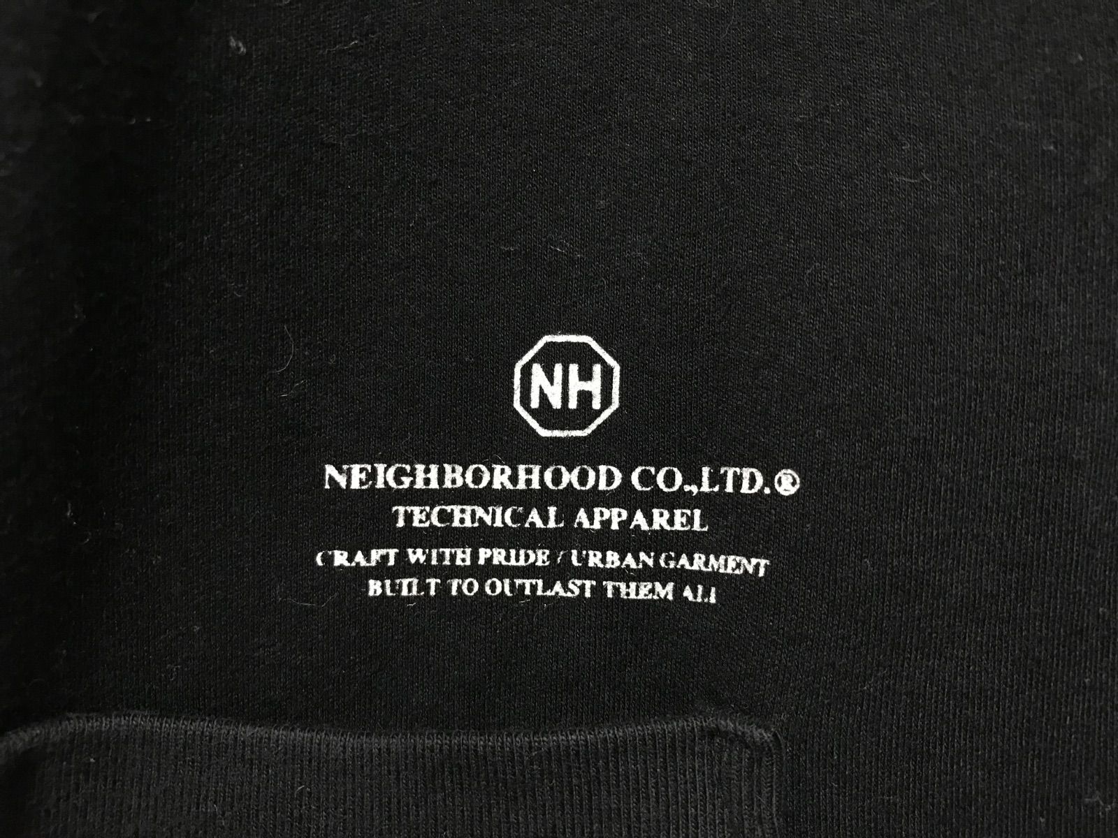 本物ネイバーフッドNEIGHTBORHOODコットンカーディガン長袖ロンTシャツメンズサーフミリタリーアメカジビジネススーツドレスストリートスケーターゴルフL黒ブラック