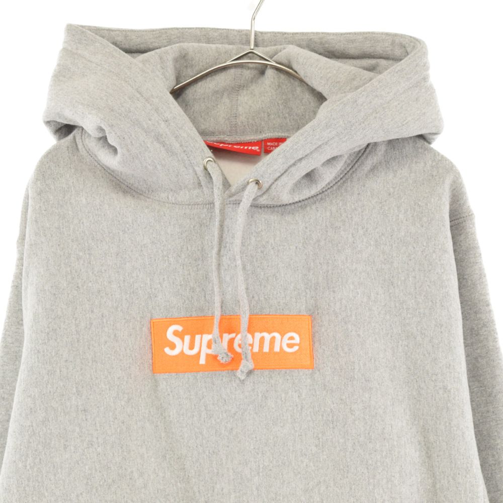 SUPREME (シュプリーム) 17AW Box Logo Hooded Sweatshirt ボックスロゴフーデッドスウェットシャツ パーカー  グレー /オレンジ