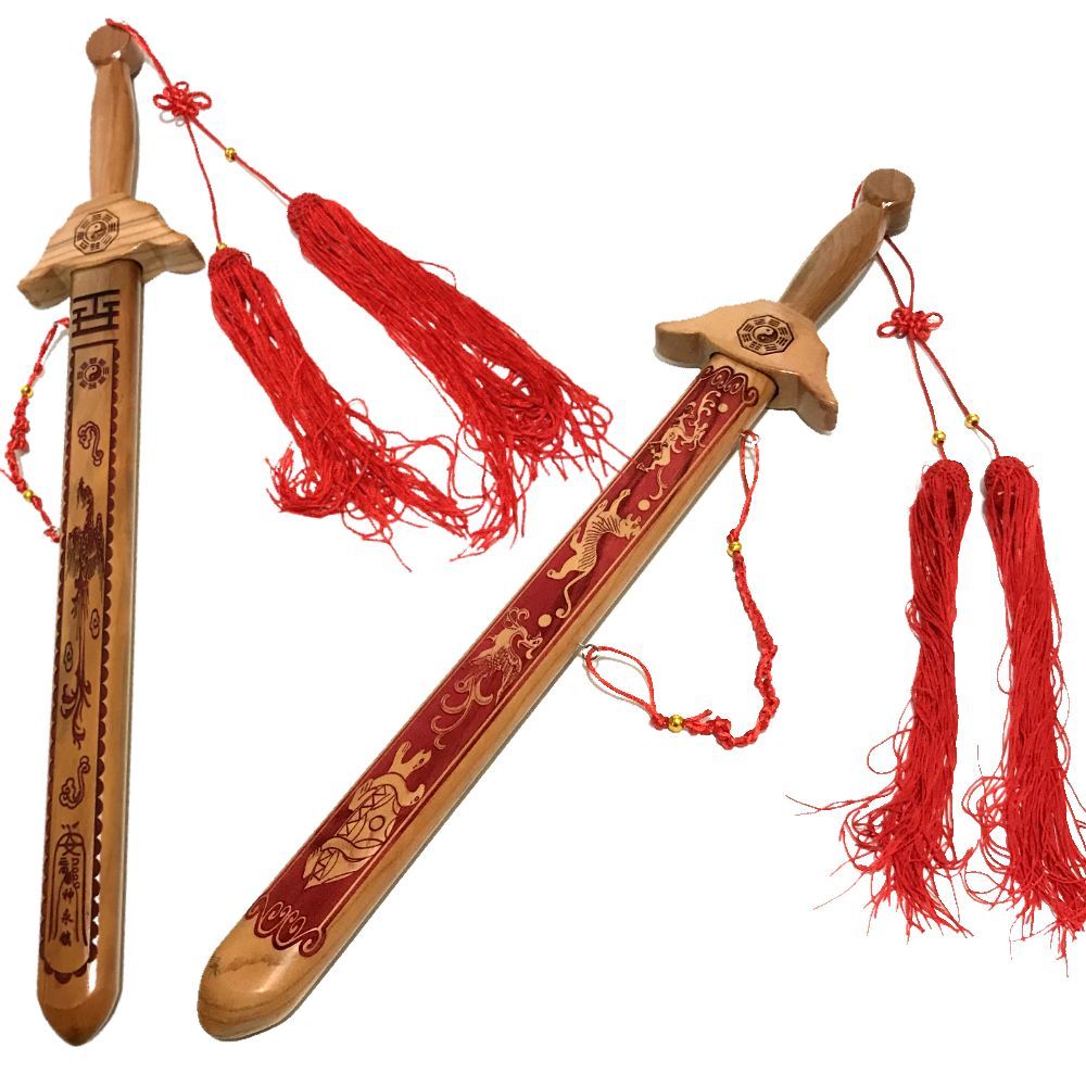 八卦七星剣 魔除け 厄除け 58cm 四神 龍鳳 百福百寿 仏陀 朱雀 玄武