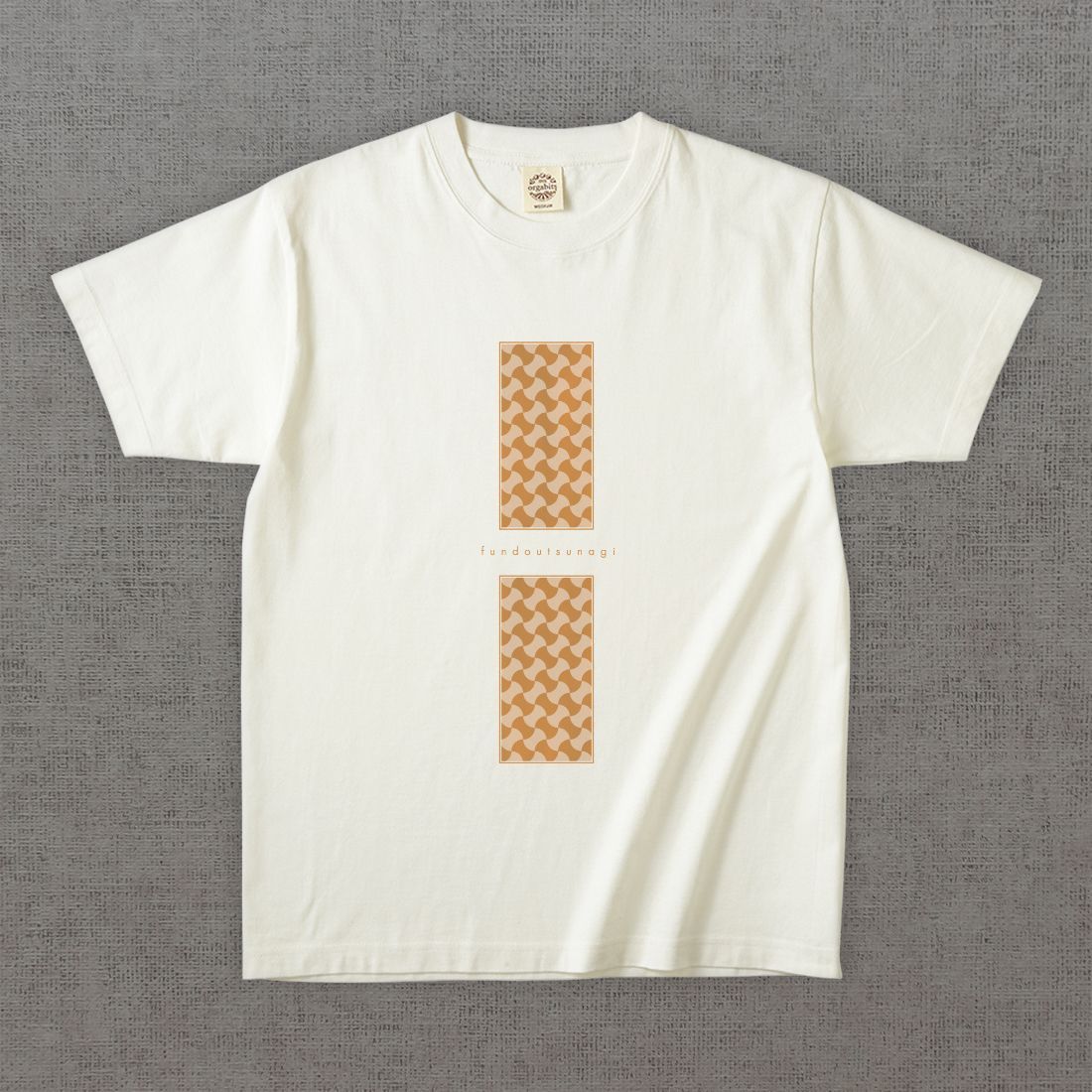 和柄Tシャツ　分銅繋ぎ -彩・角-