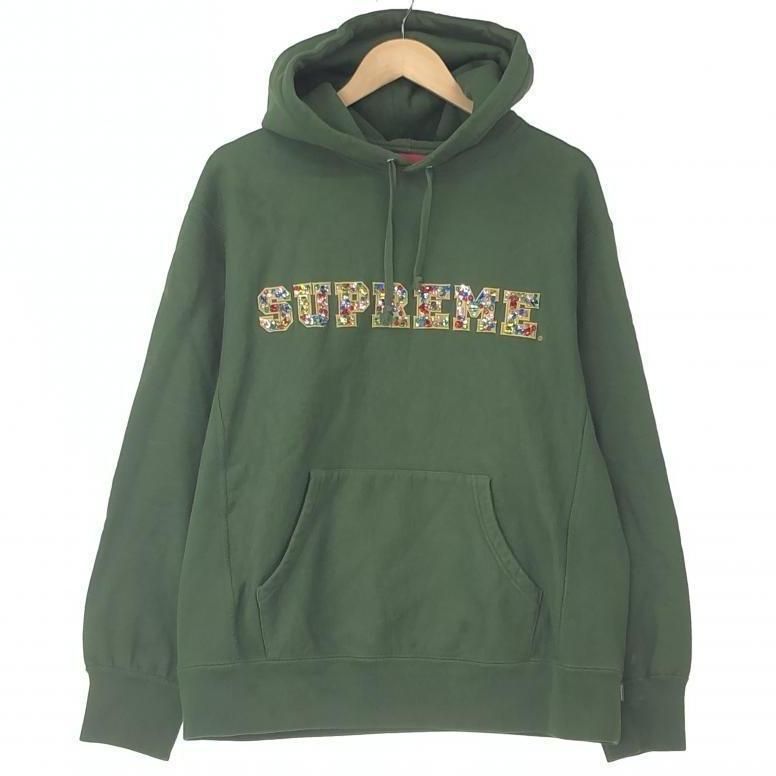 【】Supreme 20AW Jewels Hooded Sweatshirt パーカー M グリーン シュプリーム[10]