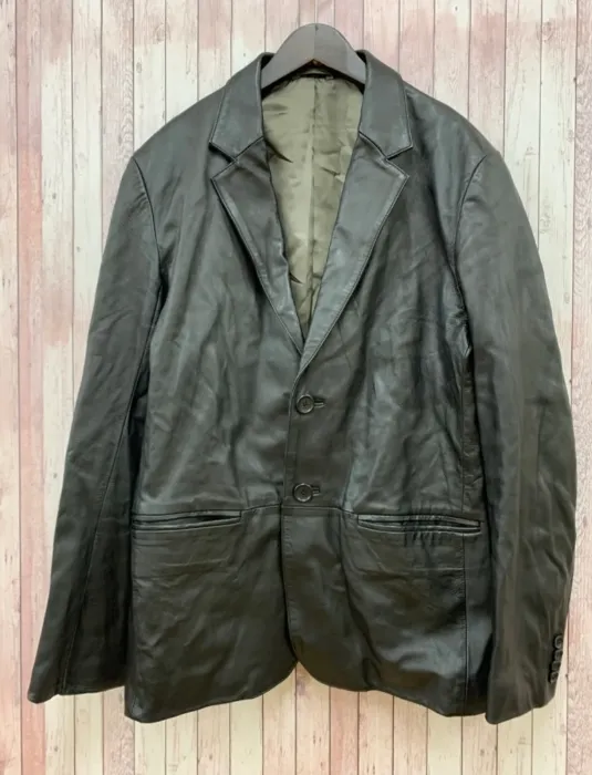 【美品】バラシ レザーテーラードジャケット ラムスキン スティッチ イタリア製 希少色⭐︎バラシ レザーテーラードジャケット ラムスキン