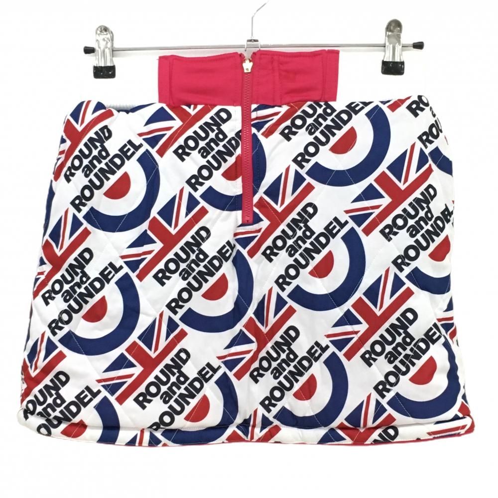超 キャロウェイ 中綿リバーシブルスカート レッドピンク 片面ユニオンジャック ロゴ総柄 レディース SS ゴルフウェア Callaway LLC-HASEGAWATOSO_COM