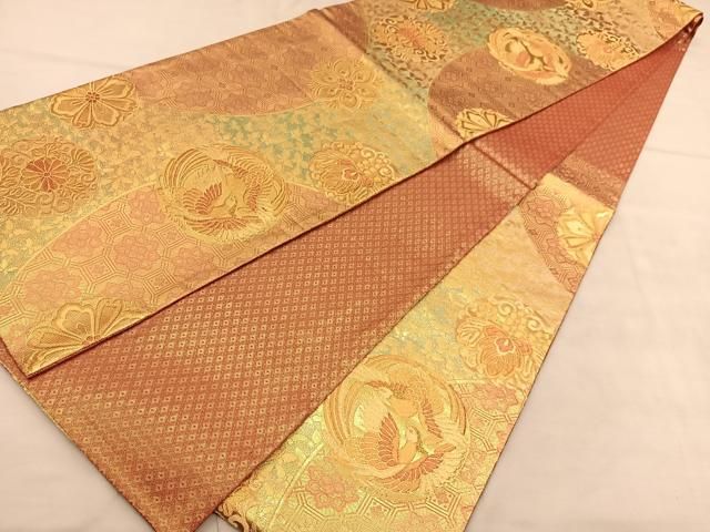 六通柄袋帯✨佐賀錦　宝相華　金糸　成人式や礼装などに☆ 楽天市場】平和屋着物◎佐賀錦 六通柄袋帯 煌寿の華 正倉院花文
