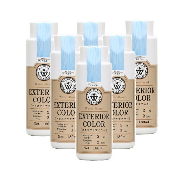 和信ペイント エクステリアカラー ＥＣ−０５ アイスブルー 180ml ６缶セット
