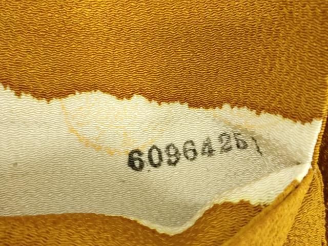 平和屋着物○九寸名古屋帯 鈴花文 鬼しぼ縮緬 金彩 正絹 逸品