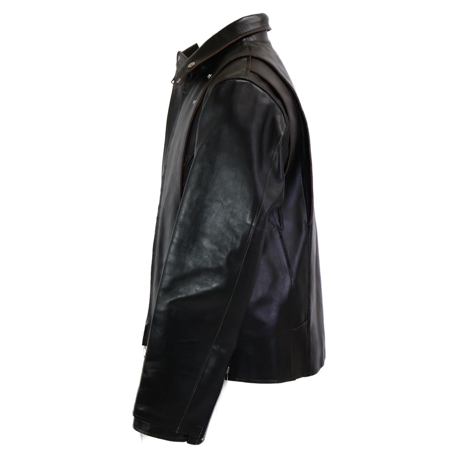 sacai サカイ 新品同様 25-03749M 25AW カウハイド ダブル